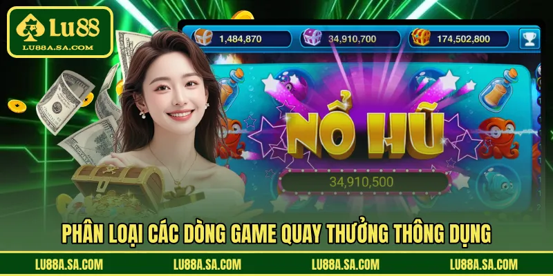 Phân loại các dòng game quay thưởng thông dụng 